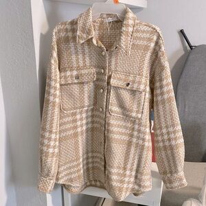 Amazing white and tan elegant shacket